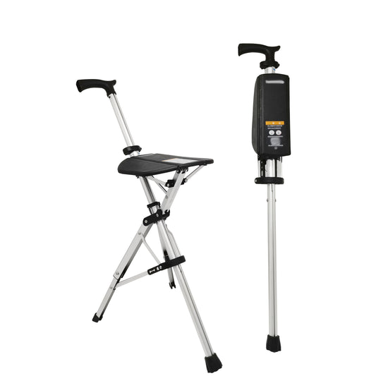 Folding Walking Stick with Seat